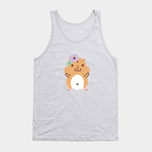 Hamster and Flowers Tank Top